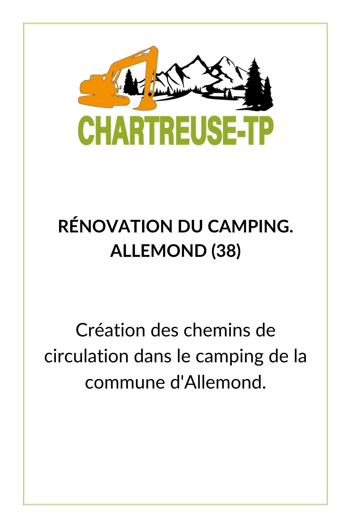 Rénovation du camping. Allemond (38